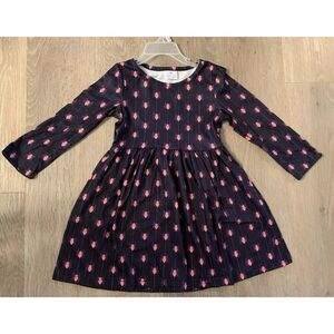 New Boutique Girl’s Size 3T Black Halloween Dress With Pink Spider Pattern